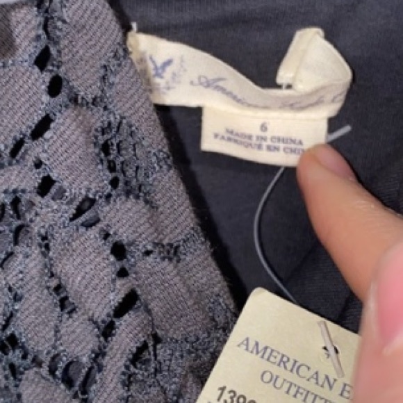 AMERICAN EAGLE GRAY LACE BODYCON DRESS SIZE 6 - Picture 7 of 7